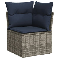 Set Divani da Giardino 6 pz con Cuscini Grigio in Polyrattan 3255963
