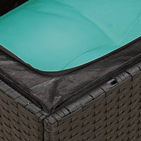 Set Divani da Giardino 6 pz con Cuscini Nero in Polyrattan 3255966