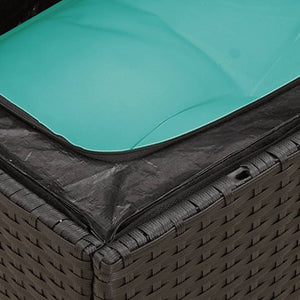 Set Divani da Giardino 11 pz con Cuscini in Polyrattan Nero 3256029