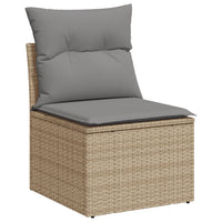 Set Divano da Giardino 9 pz con Cuscini Beige Misto Polyrattan 3256073