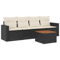 Set Divani da Giardino 5 pz con Cuscini in Polyrattan Nerocod mxl 91379