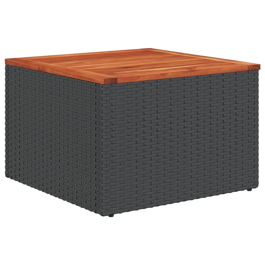 Set Divani da Giardino 9 pz con Cuscini Nero in Polyrattan 3256491