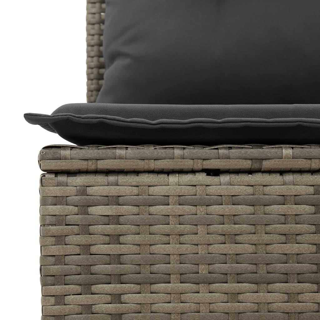 Set Divani da Giardino 14pz con Cuscini in Polyrattan Grigio 3256732