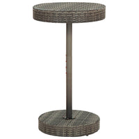 Set Bar da Giardino 3pz con Cuscini Grigio in Polyrattan