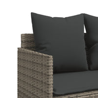 Set Divano da Giardino 5 pz con Cuscini-Sofa da Giardino-Divanetto da esterno Grigio in Polyrattan 102287