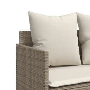 Set Divano da Giardino 5 pz con Cuscini-Sofa da Giardino-Divanetto da esterno Beige in Polyrattan 976286
