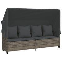 Set Divano da Giardino 5 pz con Cuscini-Sofa da Giardino-Divanetto da esterno Grigio in Polyrattan 546544