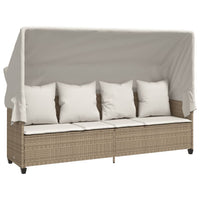 Set Divano da Giardino 5 pz con Cuscini Beige in Polyrattan 3261567