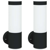 Lampade da Parete Esterne 2 pcs Nero 12 x 7.5 x 27 cm 4005936