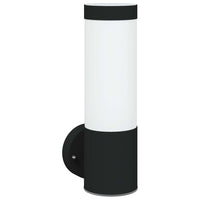 Lampade da Parete Esterne 2 pcs Nero 12 x 7.5 x 27 cm 4005936