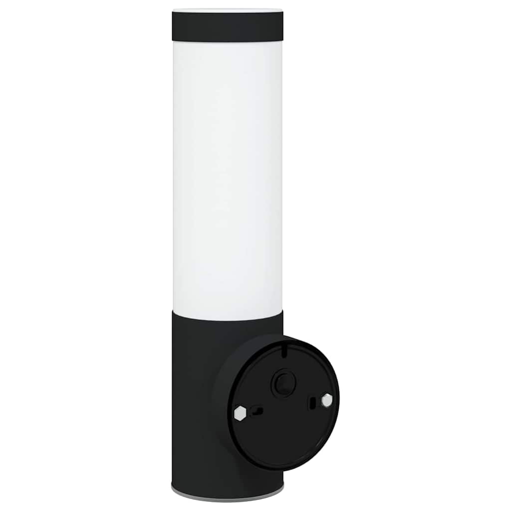 Applique da esterno moderna design minimalista 12 x 7 x 29 cm acciaio inox nero 02_0056487
