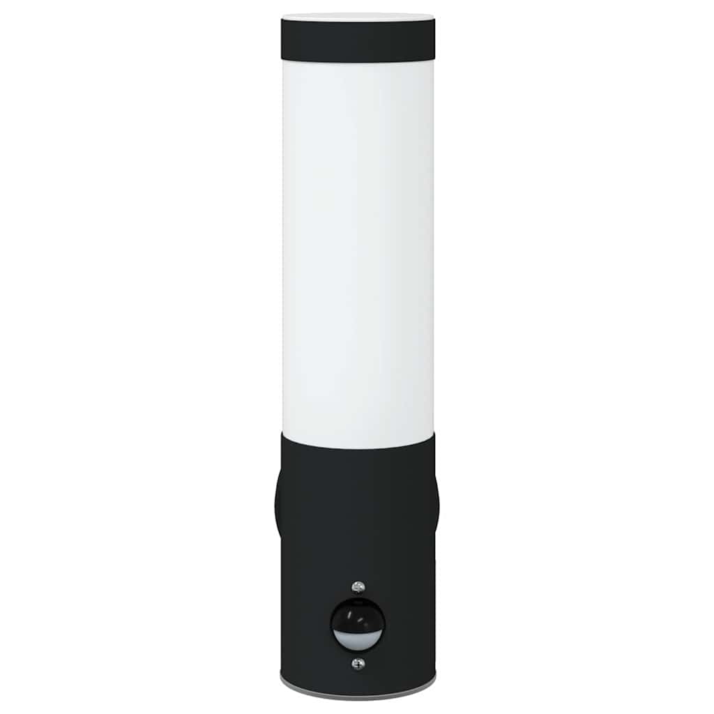 Applique da esterno moderna design minimalista 12 x 7 x 29 cm acciaio inox nero 02_0056487