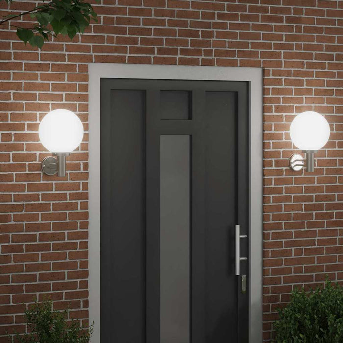 Lampade da Parete Esterne 2 pcs Argento 28 x 25 x 38 cm 4005944