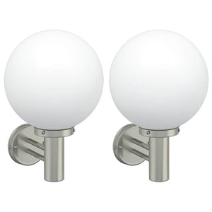 Lampade da Parete Esterne 2 pcs Argento 28 x 25 x 38 cm 4005944