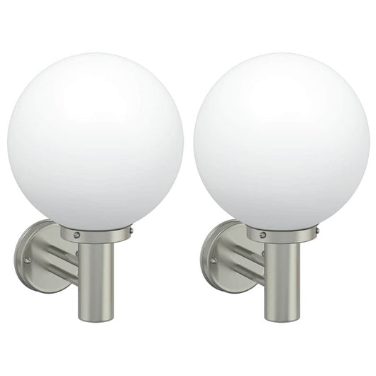Lampade da Parete Esterne 2 pcs Argento 28 x 25 x 38 cm 4005944