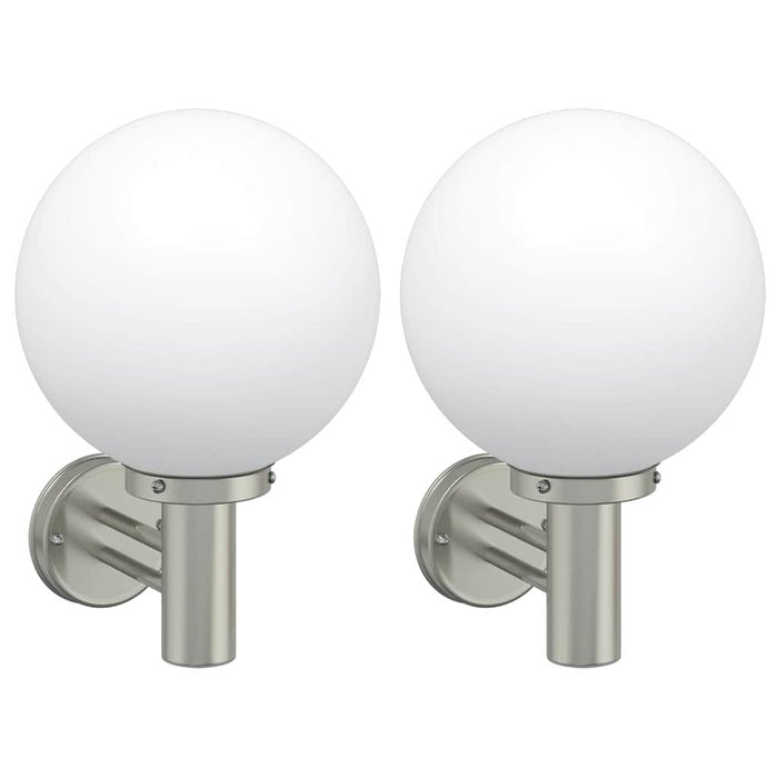 Lampade da Parete Esterne 2 pcs Argento 28 x 25 x 38 cm 4005944