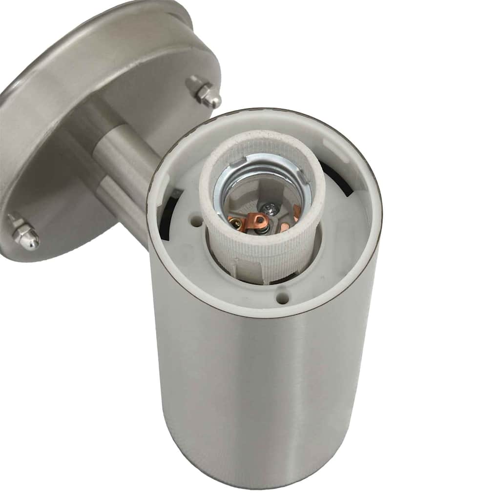 Lampada da Parete Esterna 2 pcs Argento 15 x 7,5 x 33 cm 4005952