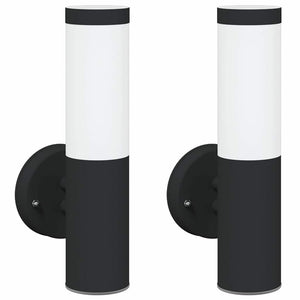 Lampada da Parete Esterna 2 pcs Nero 15 x 7,5 x 33 cm 4005956