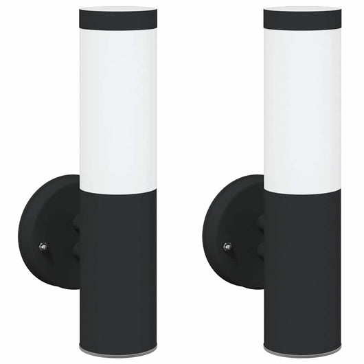 Lampada da Parete Esterna 2 pcs Nero 15 x 7,5 x 33 cm 4005956