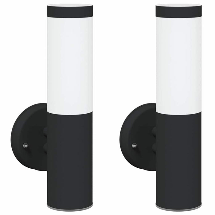 Lampada da Parete Esterna 2 pcs Nero 15 x 7,5 x 33 cm 4005956