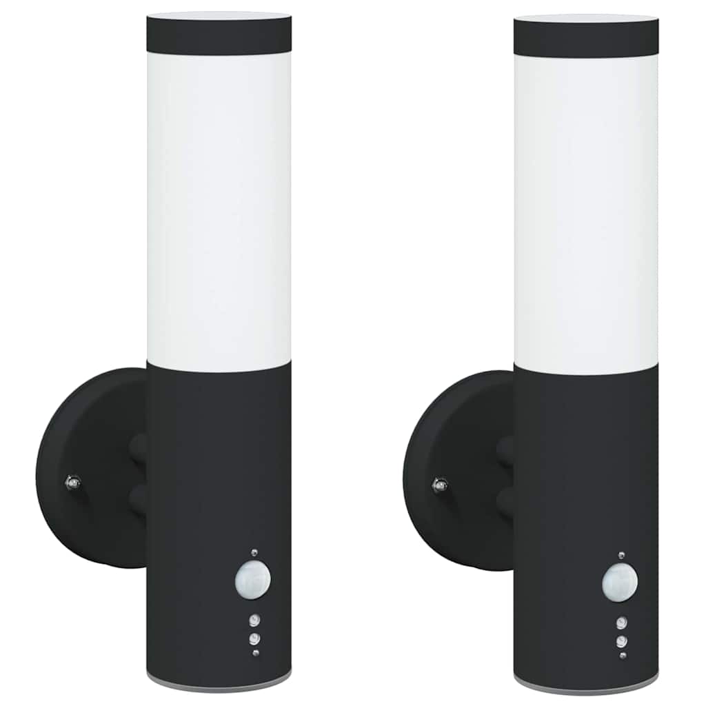Lampada da Parete Esterna 2 pcs Nero 15 x 7,5 x 33 cm 4005958
