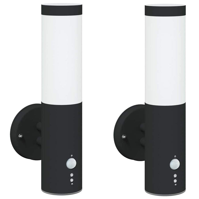 Lampada da Parete Esterna 2 pcs Nero 15 x 7,5 x 33 cm 4005958