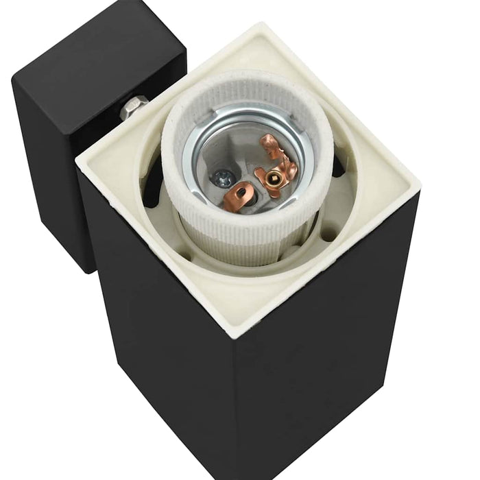 Lampade da Parete Esterne 2 pcs Nero 10.5 x 6 x 35 cm 4005964
