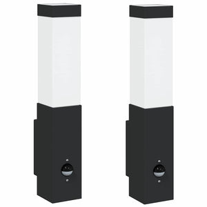 Lampade da Parete Esterne 2 pcs Nero 10.5 x 6 x 35 cm 4005966