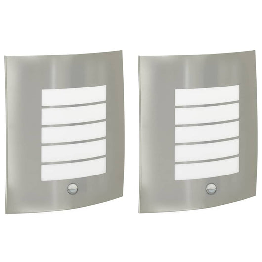 Lampade da Parete Esterne 2 pcs Argento 23.5 x 10.5 x 26 cm 4005970