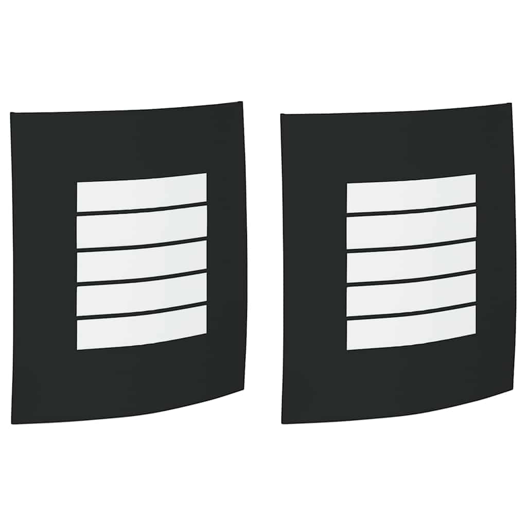 Lampade da Parete Esterne 2 pcs Nero 23.5 x 10.5 x 26 cm 4005972