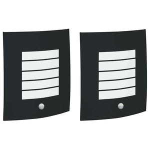 Lampade da Parete Esterne 2 pcs Nero 23.5 x 10.5 x 26 cm 4005974