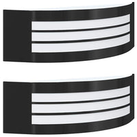 Lampade da Parete Esterne 2 pcs Nero 32 x 10 x 10 cm 4005978