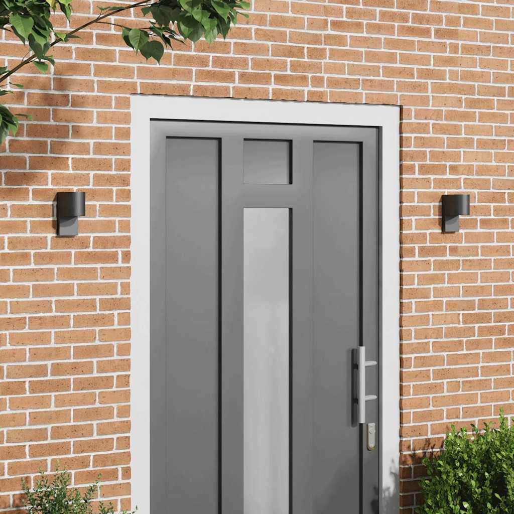 Lampade da Parete Esterne 2 pcs Nero 12 x 7 x 15 cm 4005980