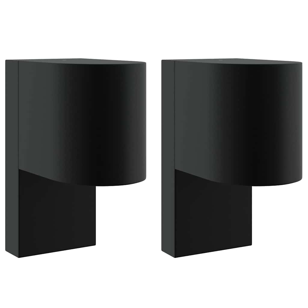 Lampade da Parete Esterne 2 pcs Nero 12 x 7 x 15 cm 4005980