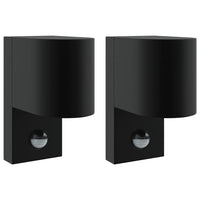 Lampade da Parete Esterne 2 pcs Nero 12 x 7 x 15 cm 4005982