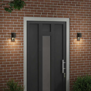 Lampade da Parete Esterne 2 pcs Nero 6.5 x 10.5 x 16 cm 4005990