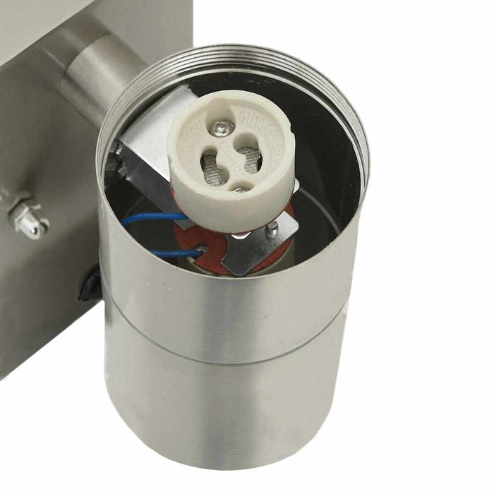 Lampade da Parete Esterne 2 pcs Argento 7 x 10 x 22 cm 4005994