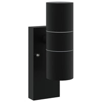 Lampade da Parete Esterne 2 pcs Nero 7 x 10 x 22 cm 4005996
