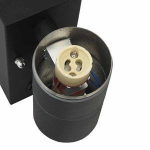 Lampade da Parete Esterne 2 pcs Nero 7 x 10 x 22 cm 4005998