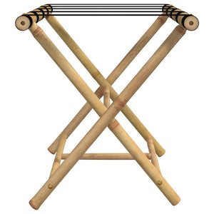 Portabagagli Pieghevole 62x42x50,5 cm in Bambù