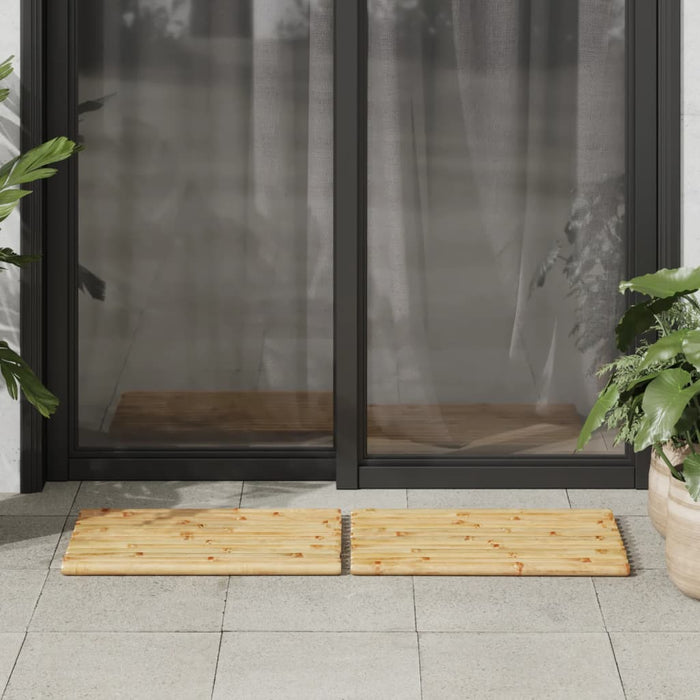 Tappetino da Bagno 2 pz 50x35 cm in Bambù 366456