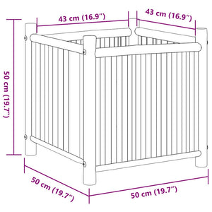 Fioriera-Vaso-Contenitore per Piante 50x50x50 cm in Bamb¨´