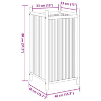 Fioriera 40x40x80 cm in Bambù