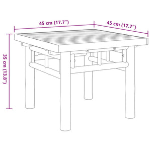 Tavolino da Salotto 45x45x35 cm in Bambù 366467