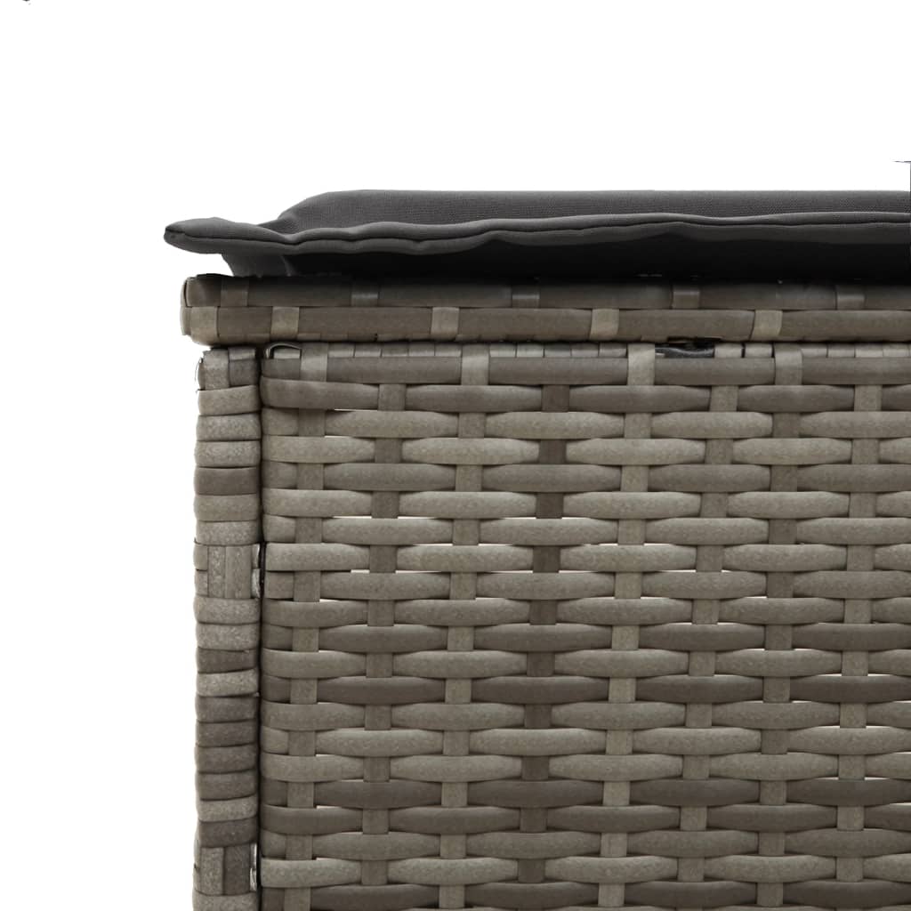 Lettini Prendisole 2 pz con Cuscini Grigio in Polyrattan 3261589