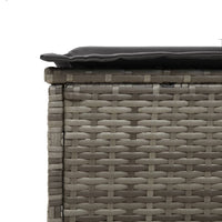 vidaXL Lettini Prendisole 2 pz con Cuscini Grigio in Polyrattan