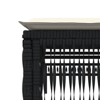 Lettini Prendisole con Cuscini 2 pz Neri in Polyrattan 3261596