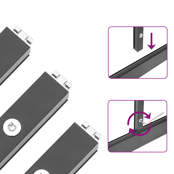 vidaXL Telaio Serra con Base Antracite 224x169x202 cm in Alluminio