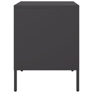 Comodino Nero 36x39x50,5 cm in Acciaio