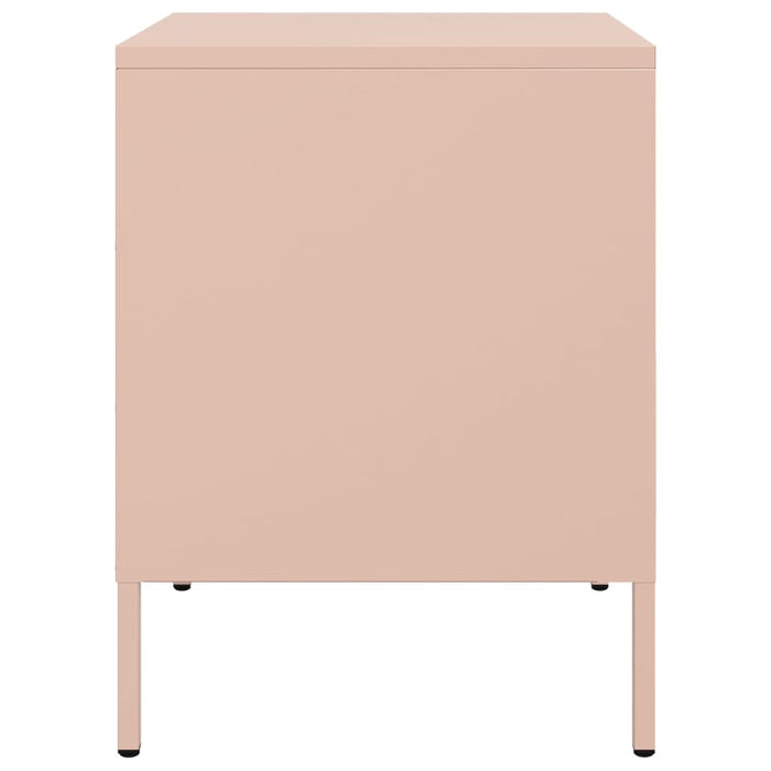 Comodini 2 pz Rosa 36x39x50,5 cm in Acciaio 842913